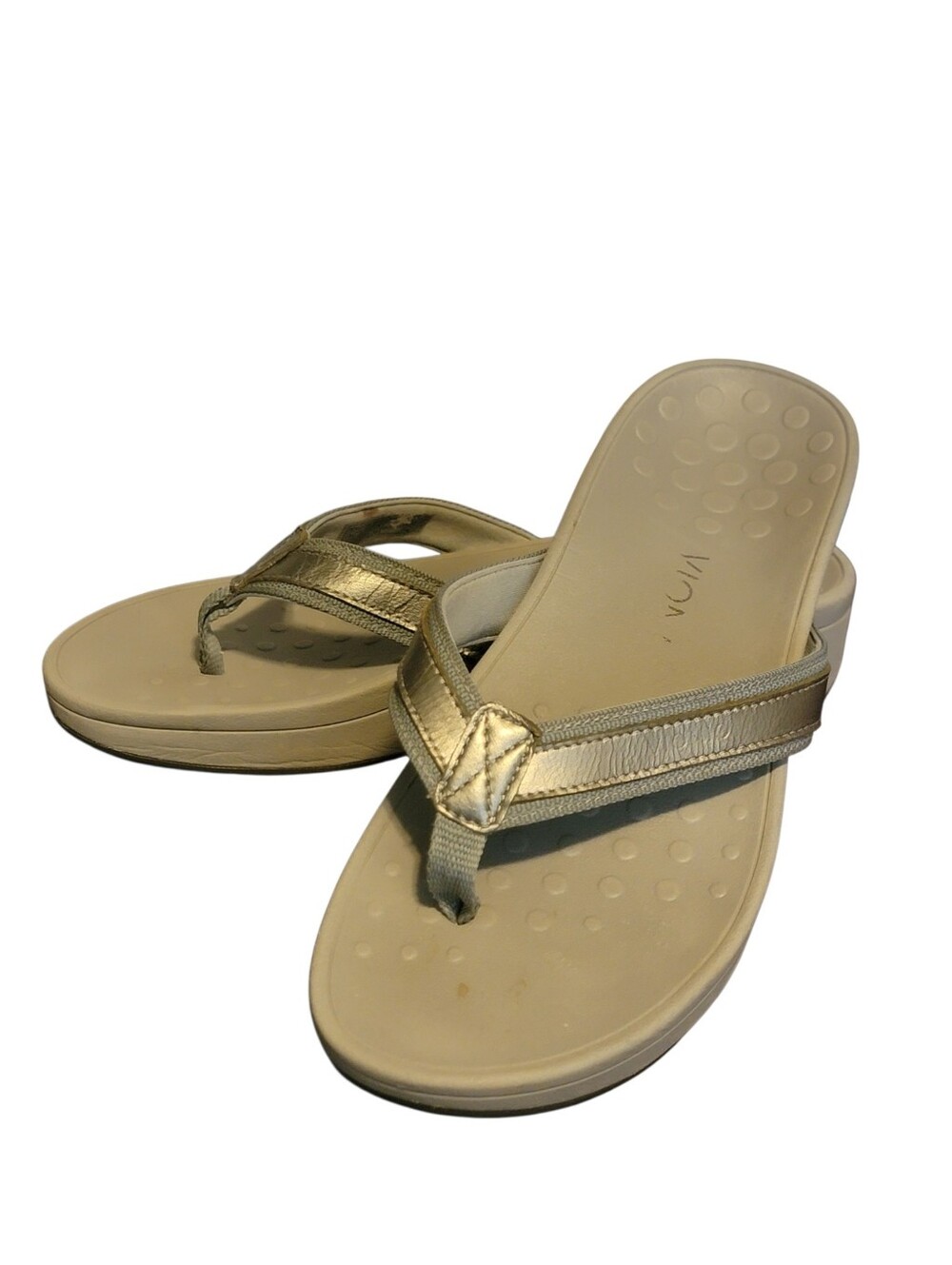 VIONIC High Tide Platform Gray Silver Sandals Flip Flops Size 8 - Picture 7 of 9